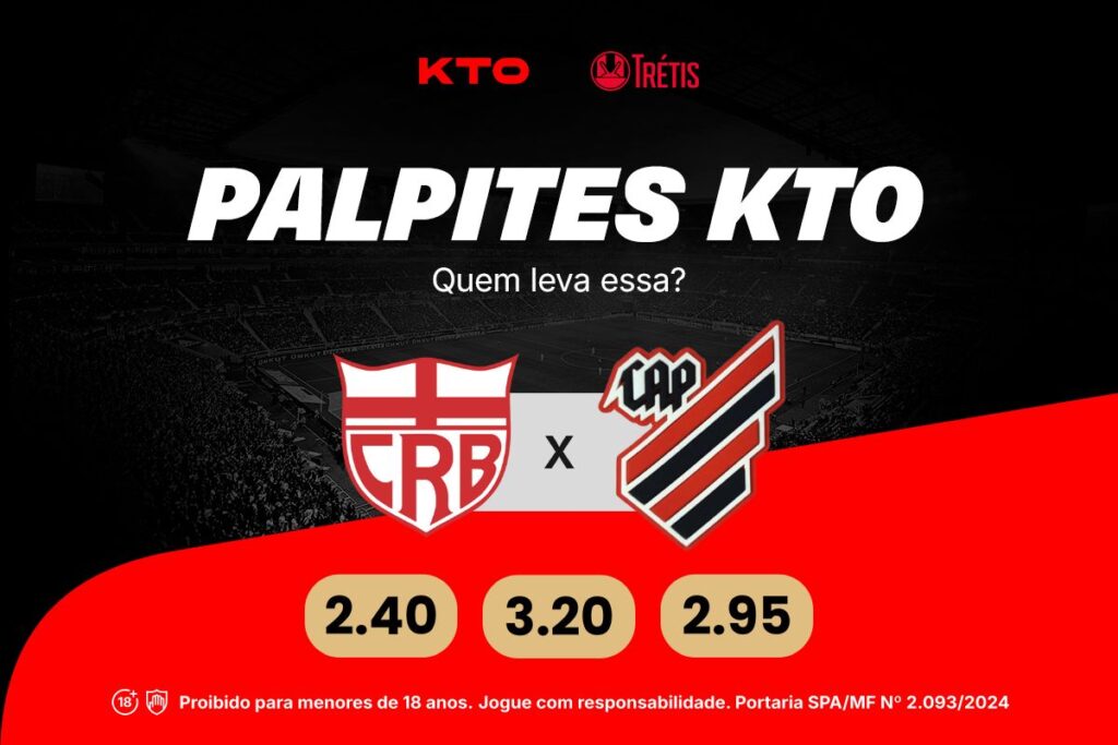 Palpites KTO CRB x Athletico - Série B 2025